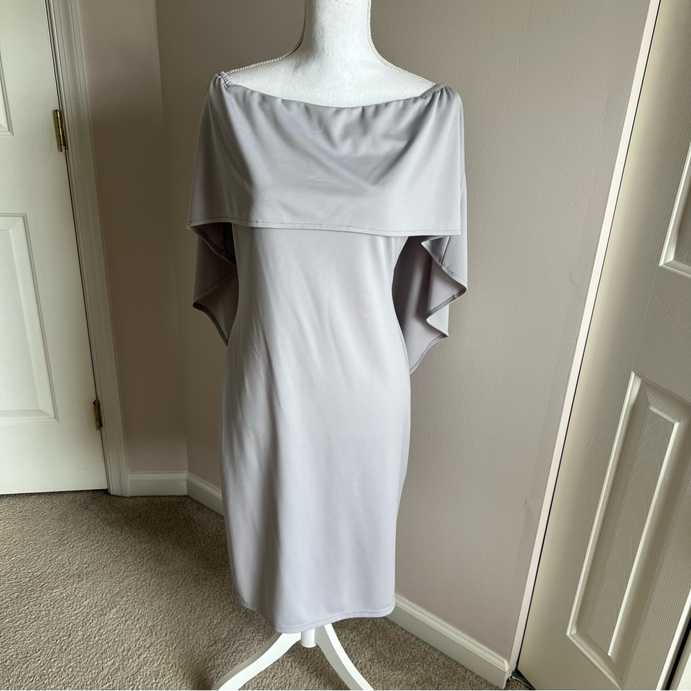 Grace Karin Light Gray One Shoulder Dress